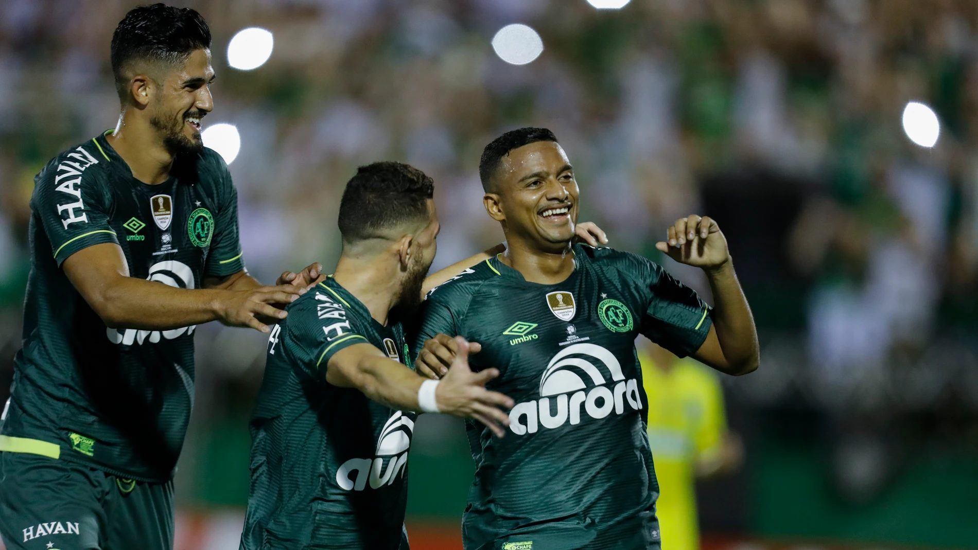 El Chapecoense celebra un gol El Chapecoense celebra un gol