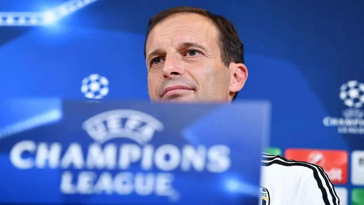 Massimiliano Allegri, técnico de la Juventus, en rueda de prensa