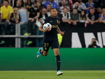 Mbappé tras marcar un gol a la Juventus Mbappé tras marcar un gol a la Juventus