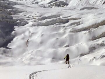 Imagen del Dhaulagiri, en el reto de Carlos Soria.