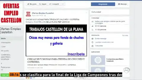 "Se buscan chicas muy monas para trabajar en una tienda de chuches" "Se buscan chicas muy monas para trabajar en una tienda de chuches"