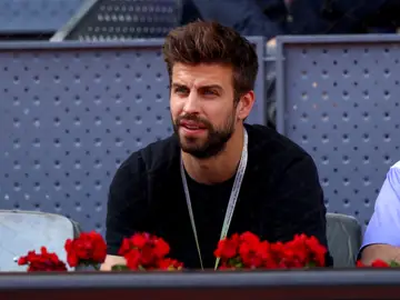 Gerard Piqué, en la Caja Mágica durante el Mutua Madrid Open Gerard Piqué, en la Caja Mágica durante el Mutua Madrid Open