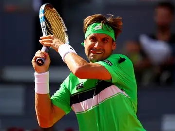 David Ferrer devuelve la pelota en un partido David Ferrer devuelve la pelota en un partido