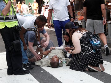 Una víctima del atropello múltiple en Times Square Una víctima del atropello múltiple en Times Square