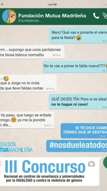 La Fundación Mutua Madrileña convoca 'Nos duele a todos', un concurso contra la violencia de género para estudiantes La Fundación Mutua Madrileña convoca 'Nos duele a todos', un concurso contra la violencia de género para estudiantes