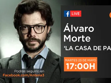 Álvaro Morte, El Profesor en 'La casa de papel', dará las claves del atraco perfecto en directo en Facebook Live Álvaro Morte, El Profesor en 'La casa de papel', dará las claves del atraco perfecto en directo en Facebook Live