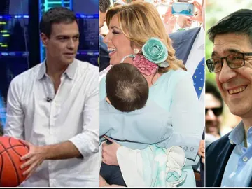 Pedro Sánchez, Susana Díaz y Patxi López en sus facetas más personales Pedro Sánchez, Susana Díaz y Patxi López en sus facetas más personales