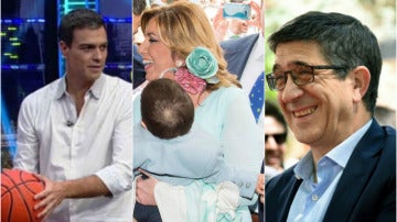 Pedro Sánchez, Susana Díaz y Patxi López en sus facetas más personales