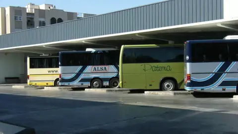 Autobuses en la estación de Murcia Autobuses en la estación de Murcia