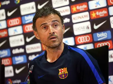 Luis Enrique, en rueda de prensa Luis Enrique, en rueda de prensa
