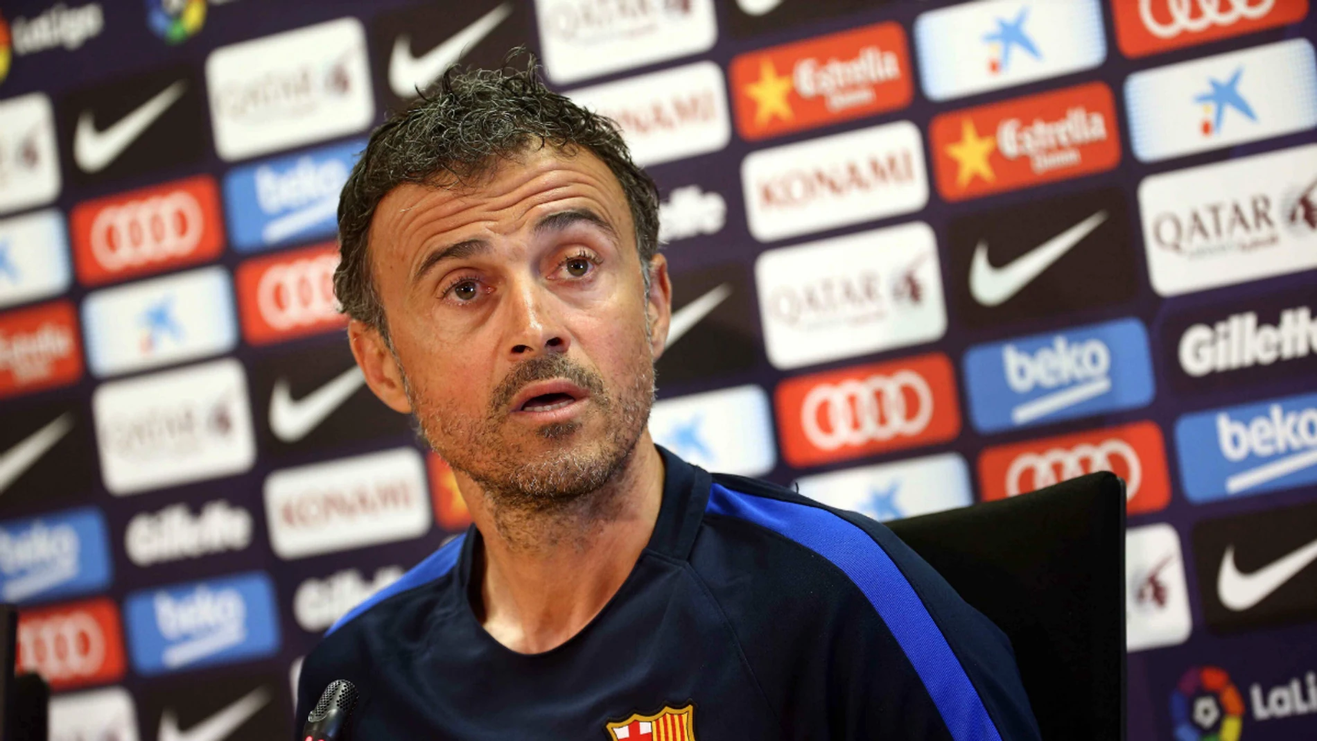 Luis Enrique, en rueda de prensa Luis Enrique, en rueda de prensa