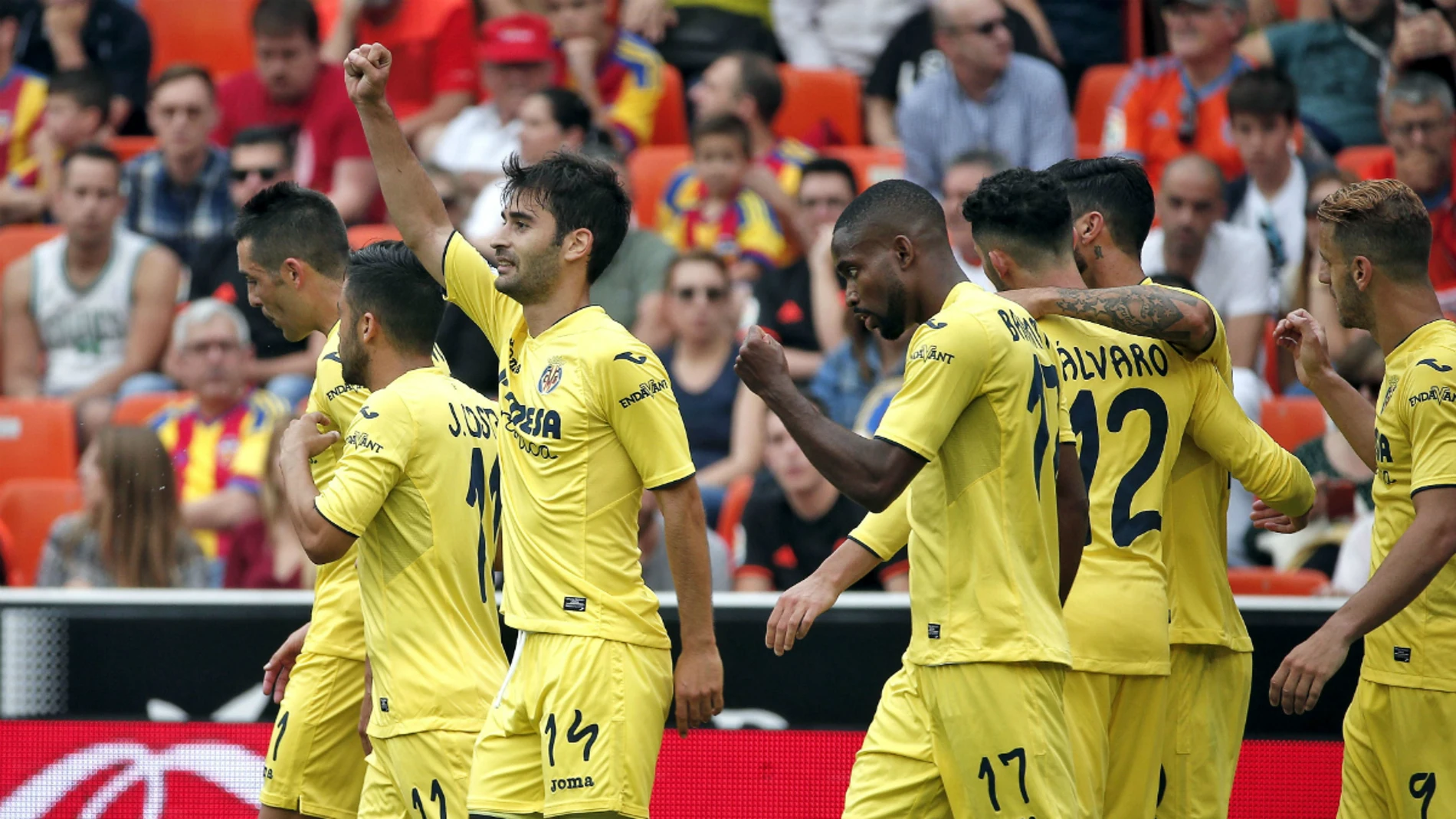 El Villarreal celebra un gol El Villarreal celebra un gol