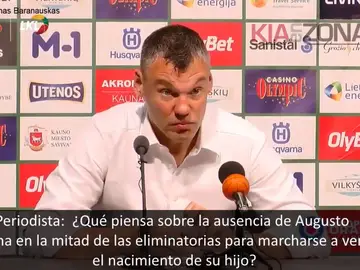 Jasikevicius, en rueda de prensa Jasikevicius, en rueda de prensa