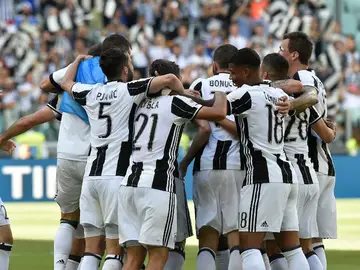 La Juventus celebra un gol La Juventus celebra un gol