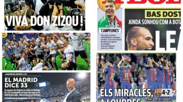 Las portadas de los medios internacionales tras la victoria del Real Madrid en la Liga
