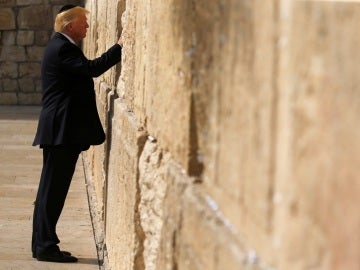 Donald Trump en el Muro de las Lamentaciones