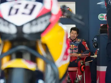 Nicky Hayden. en una carrera del Mundial de Superbikes Nicky Hayden. en una carrera del Mundial de Superbikes