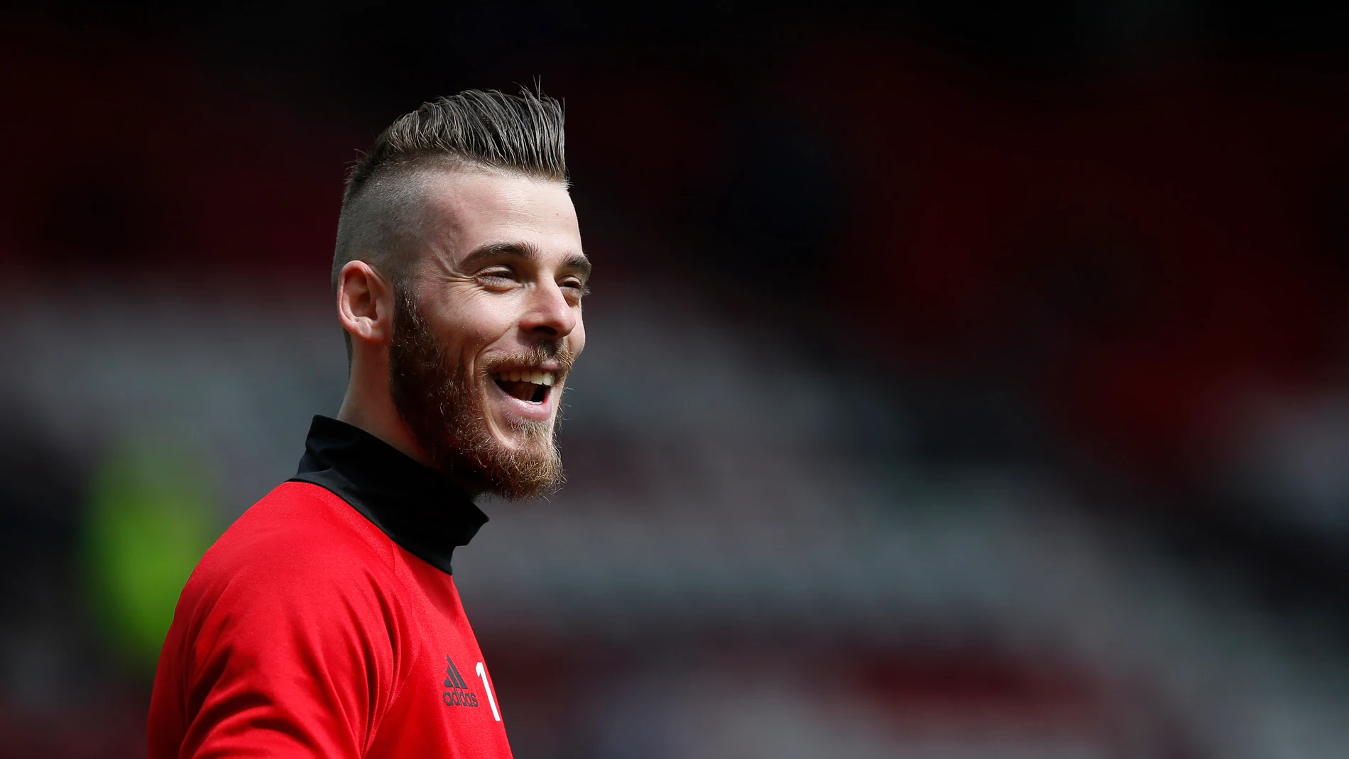 David de Gea, sonriente durante un entrenamiento del Manchester United David de Gea, sonriente durante un entrenamiento del Manchester United