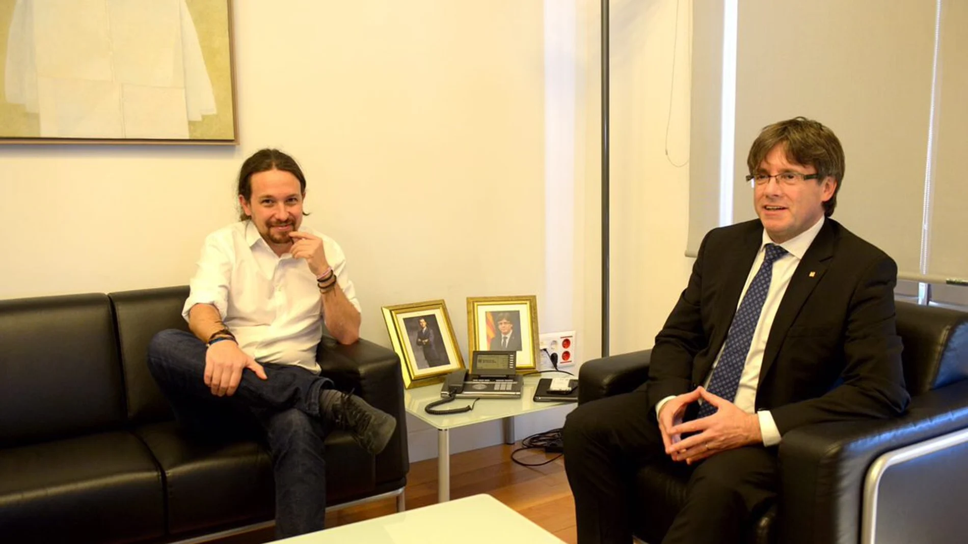 Iglesias con Puigdemont Iglesias con Puigdemont