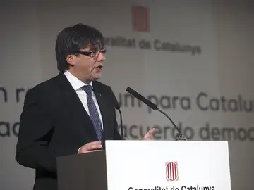 El presidente de Cataluña, Carles Puigdemont El presidente de Cataluña, Carles Puigdemont