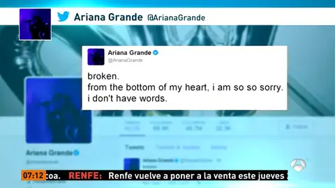 Frame 10.905 de: Ariana Grande confiesa no tener palabras tras la explosión en el Manchester Arena Frame 10.905 de: Ariana Grande confiesa no tener palabras tras la explosión en el Manchester Arena
