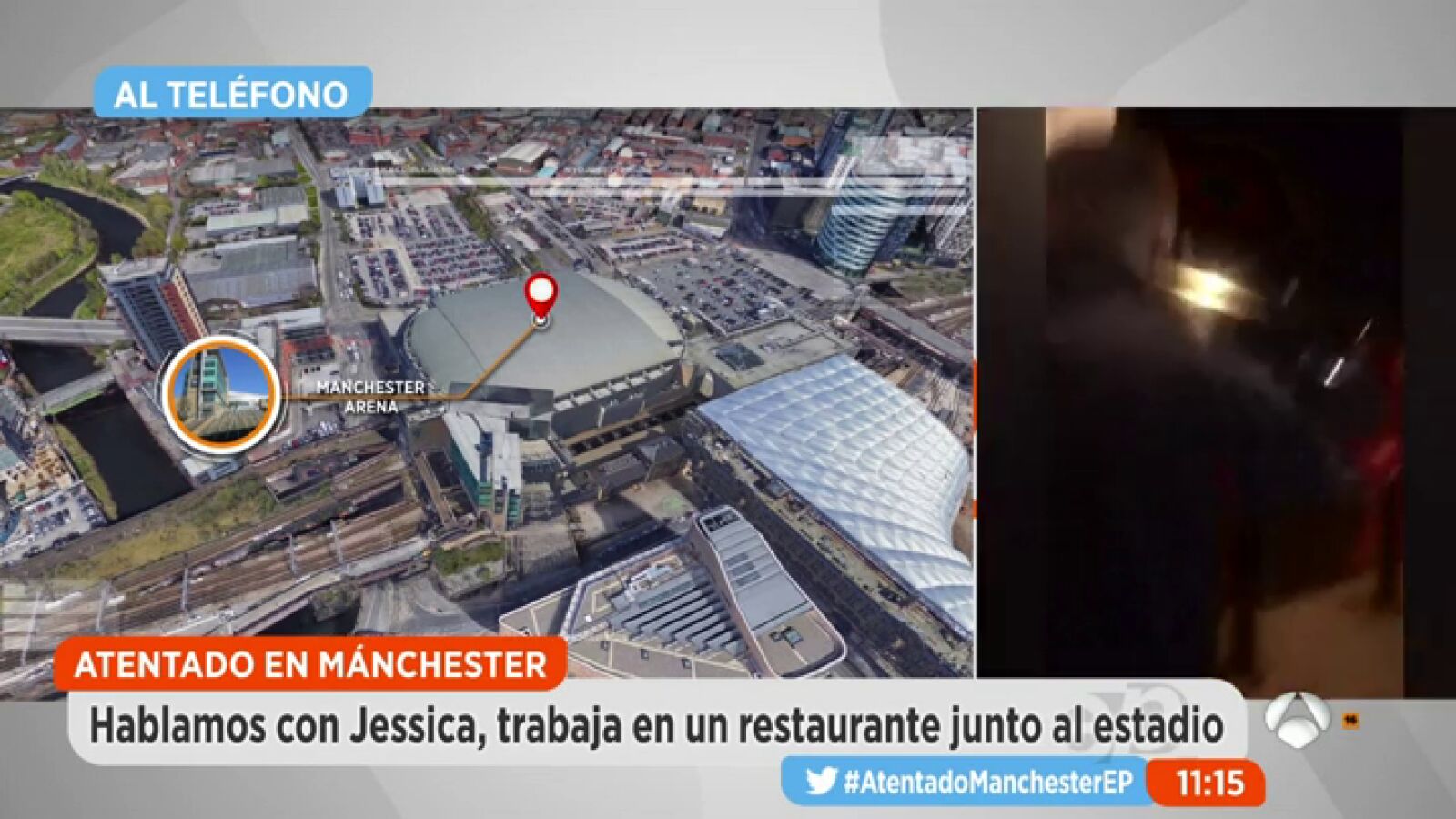Una española que trabaja en un restaurante cercano al Manchester Arena: 
