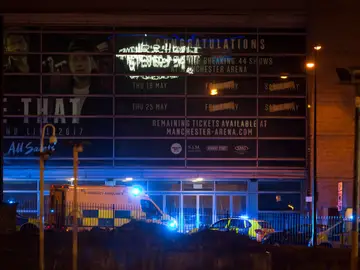 Exteriores del Manchester Arena tras la explosión Exteriores del Manchester Arena tras la explosión