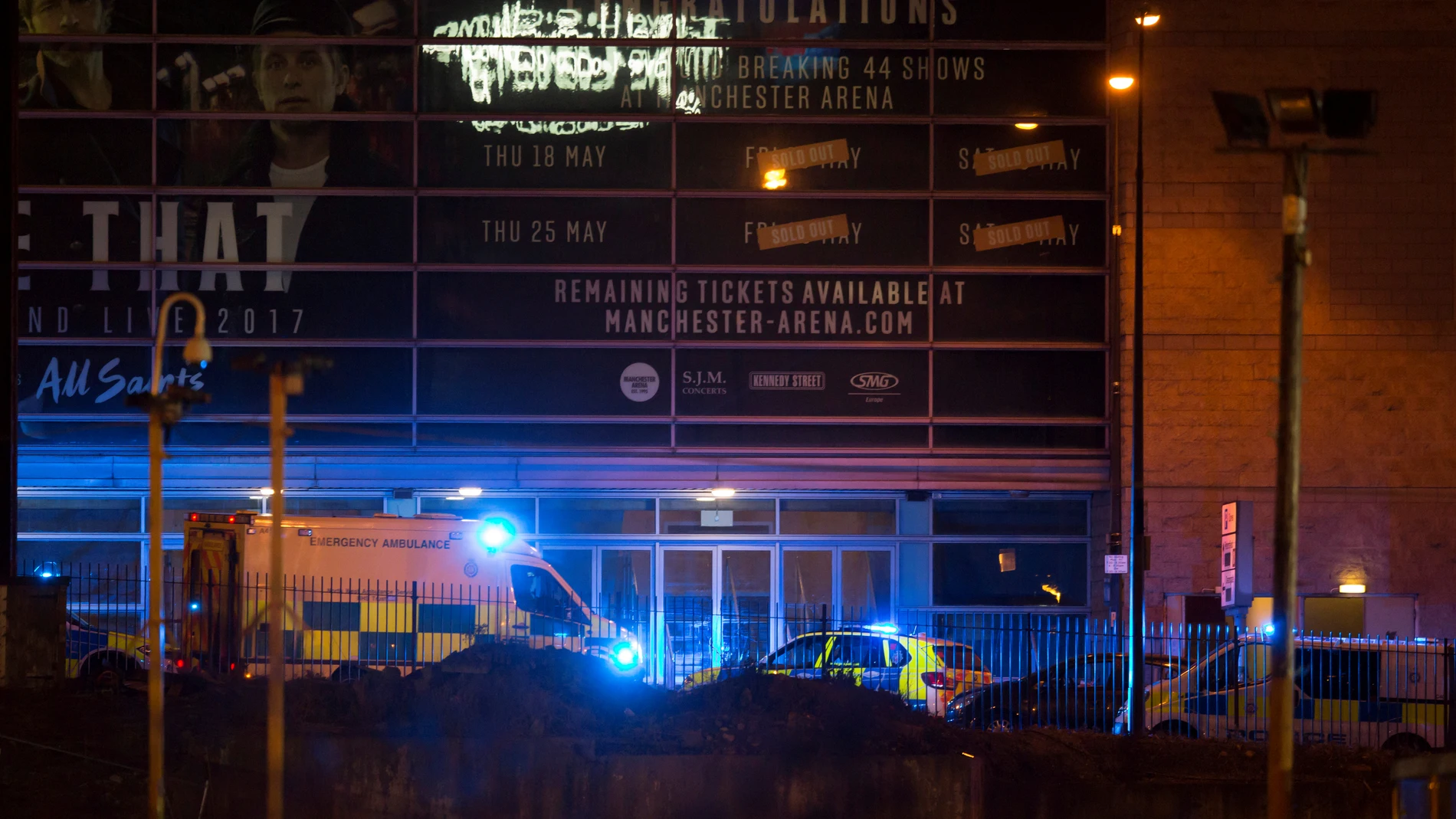 Exteriores del Manchester Arena tras la explosión Exteriores del Manchester Arena tras la explosión