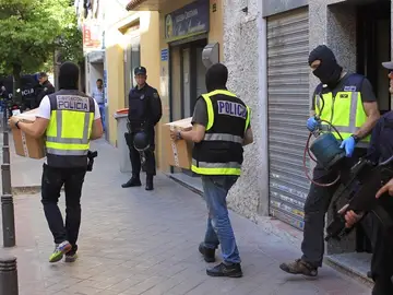 La Policía en una operación antiyihadista La Policía en una operación antiyihadista