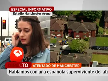 Frame 77.843559 de: Una española que asistió al concierto de Ariana Grande relata qué pasó tras la explosión: "Empezaron a gritar y los niños a llorar" Frame 77.843559 de: Una española que asistió al concierto de Ariana Grande relata qué pasó tras la explosión: "Empezaron a gritar y los niños a llorar"