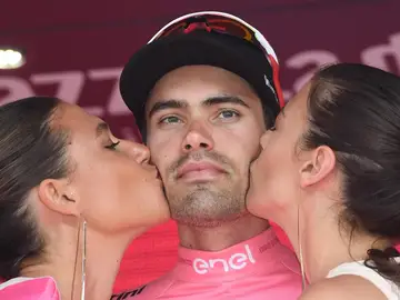 Tom Dumoulin, con la 'maglia rosa' del Giro de Italia Tom Dumoulin, con la 'maglia rosa' del Giro de Italia