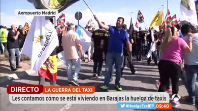  Los taxistas, en huelga contra Uber y Cabify: 