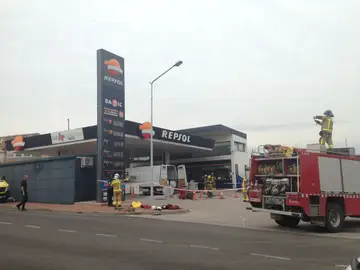 La gasolinera afectada por la deflagración La gasolinera afectada por la deflagración