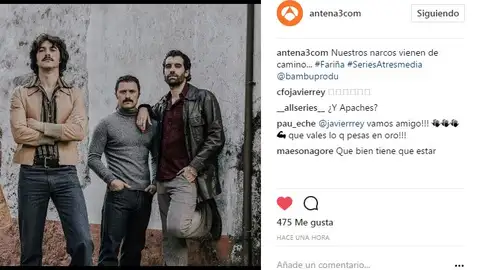 La felicitación de Paula Echevarría a Javier Rey por su papel en 'Fariña' La felicitación de Paula Echevarría a Javier Rey por su papel en 'Fariña'