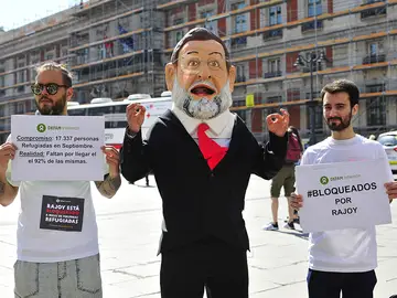 Imagen del cabezudo de Mariano Rajoy Imagen del cabezudo de Mariano Rajoy