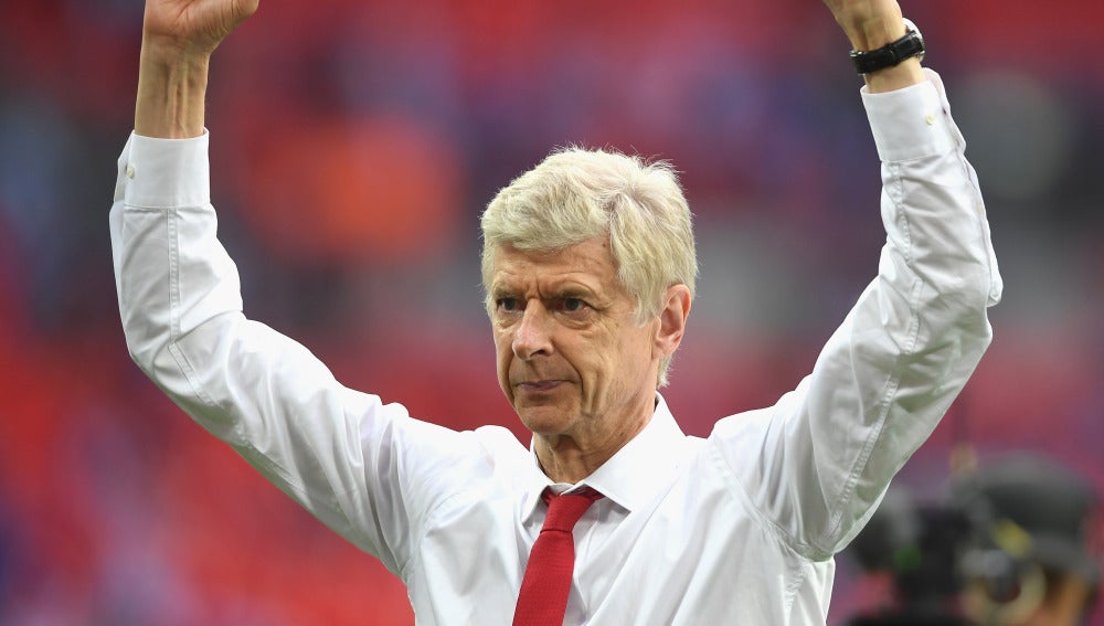 Arsene Wenger celebra una victoria del Arsenal