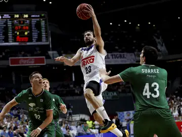El escolta del Real Madrid Sergio Llull El escolta del Real Madrid Sergio Llull