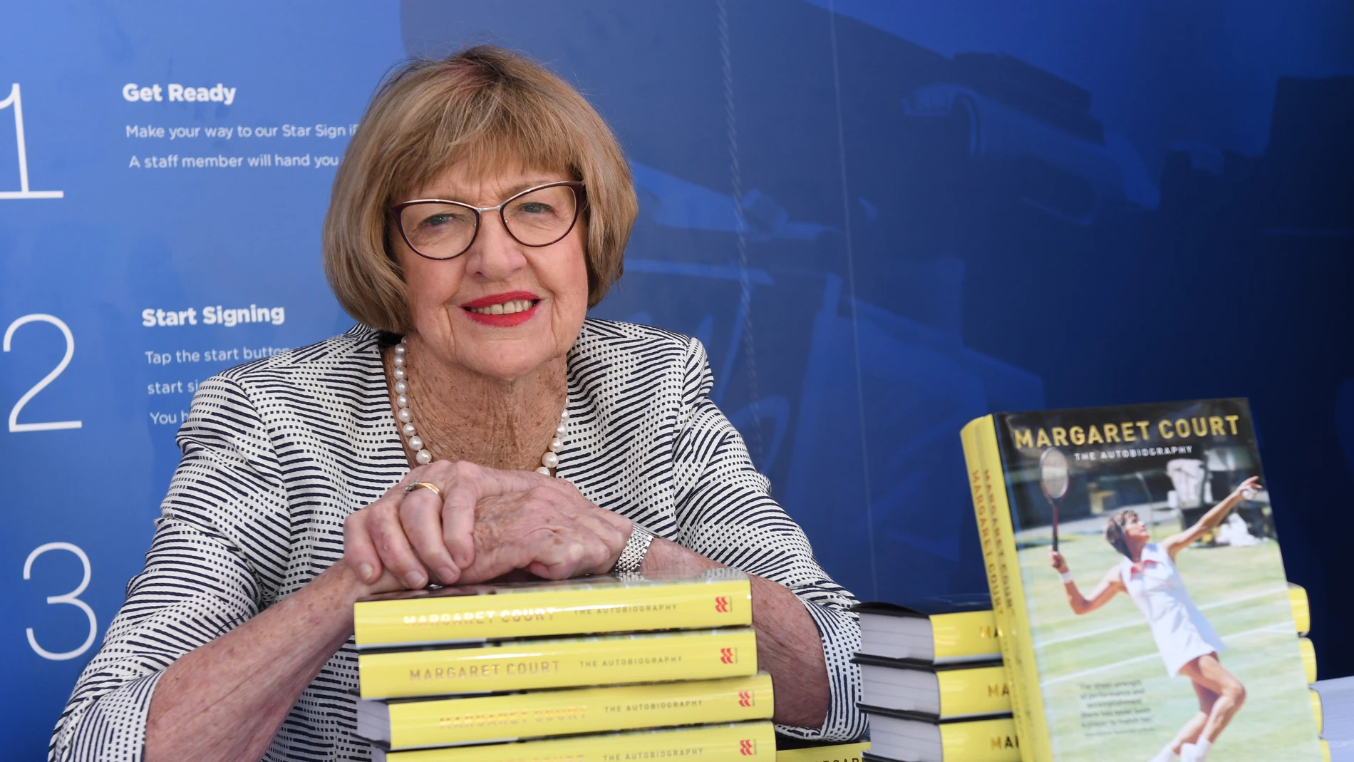 Margaret Court, en la presentación de su libro Margaret Court, en la presentación de su libro