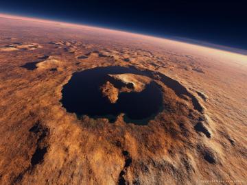 Antiguo lago estratificado en Marte