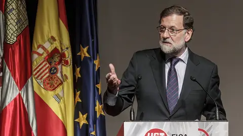 Mariano Rajoy en un acto de UGT en Burgos Mariano Rajoy en un acto de UGT en Burgos