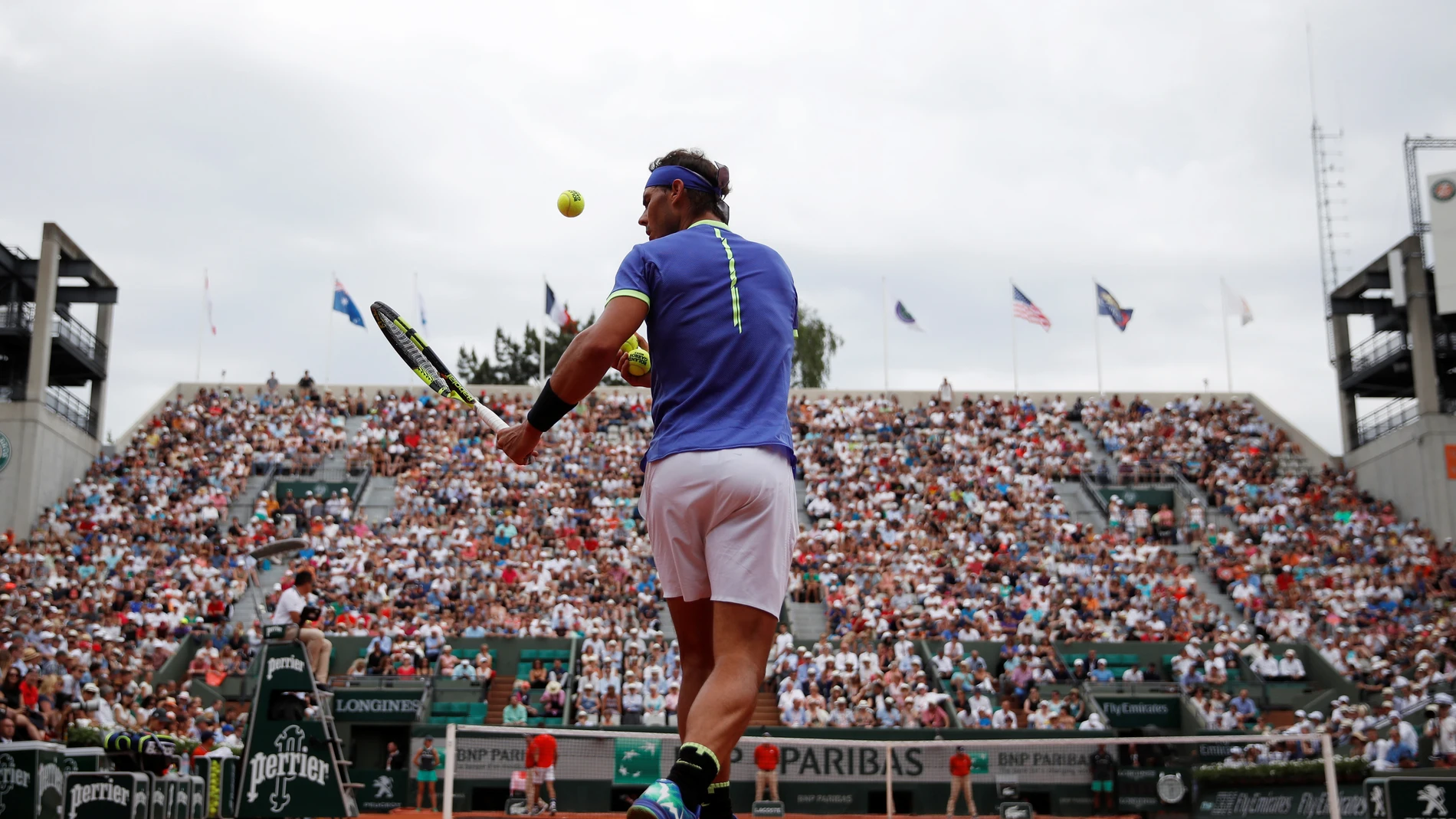 Rafa Nadal, durante un partido de Roland Garros Rafa Nadal, durante un partido de Roland Garros