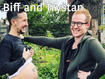 Trystan y Biff muestran su embarazo en redes sociales Trystan y Biff muestran su embarazo en redes sociales