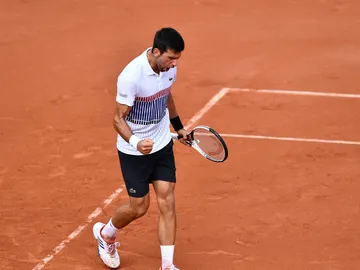 Djokovic celebra una victoria Djokovic celebra una victoria