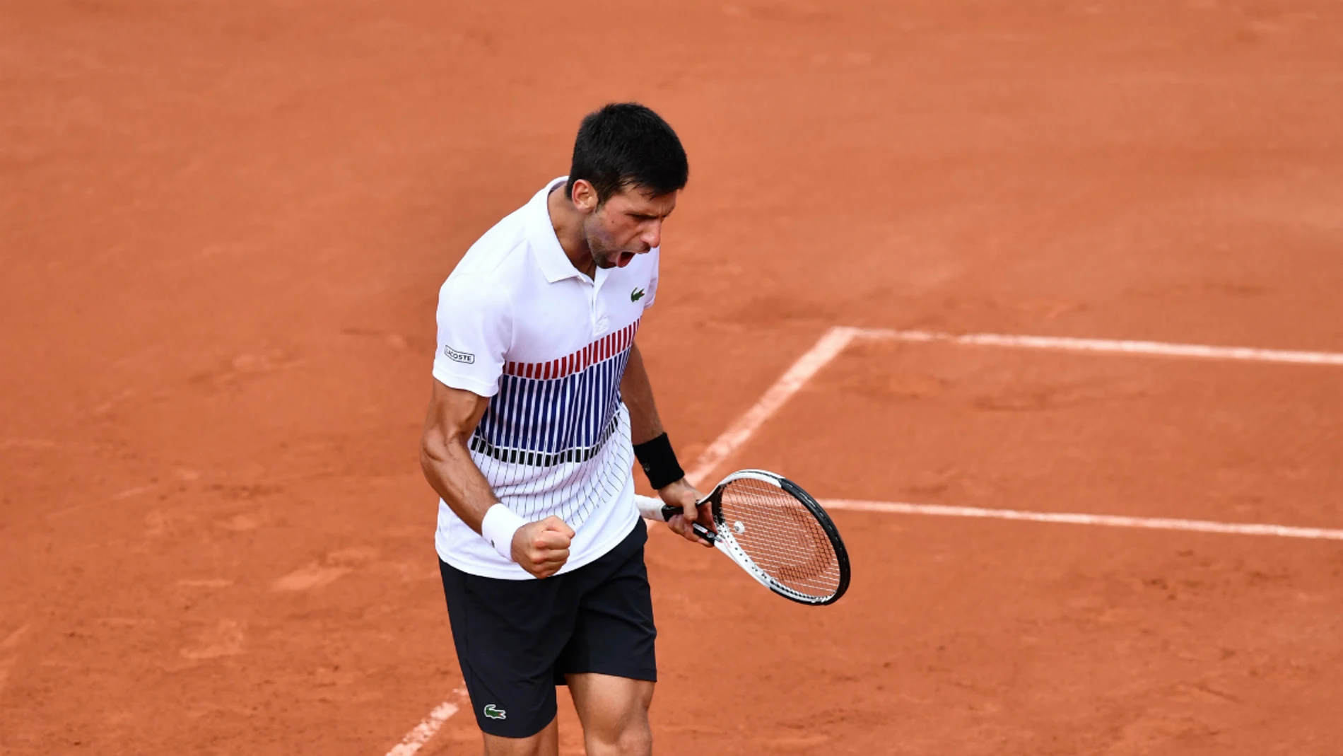 Djokovic celebra una victoria Djokovic celebra una victoria