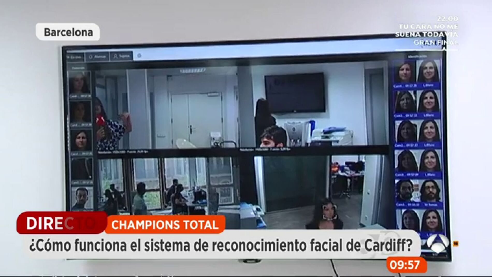 Frame 58.216395 de: Un sistema de reconocimiento facial vigilar&aacute; las calles de Cardiff por la final de Champions