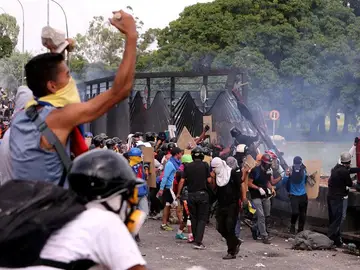 Manifestantes en Venezuela Manifestantes en Venezuela