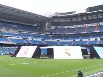 El Bernabéu, preparado para la final de la Champions