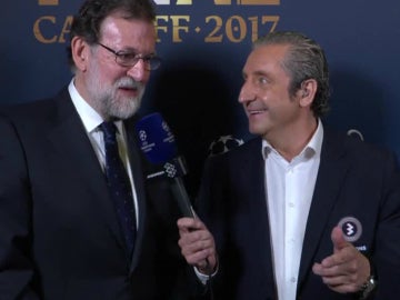 Josep Pedrerol, con Mariano Rajoy
