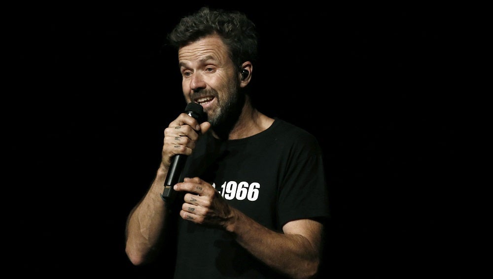Pau Donés, vocalista de Jarabe de Palo, durante una actuación en Pamplona