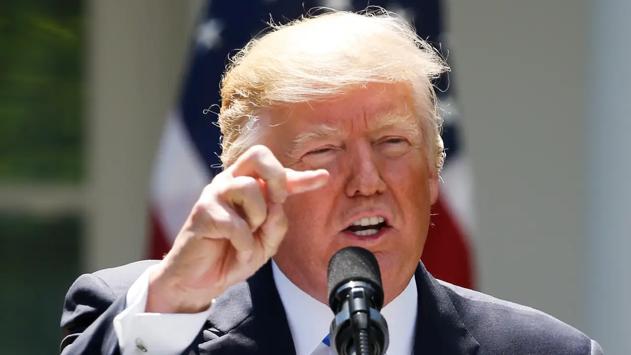 Donald Trump durante una rueda de prensa